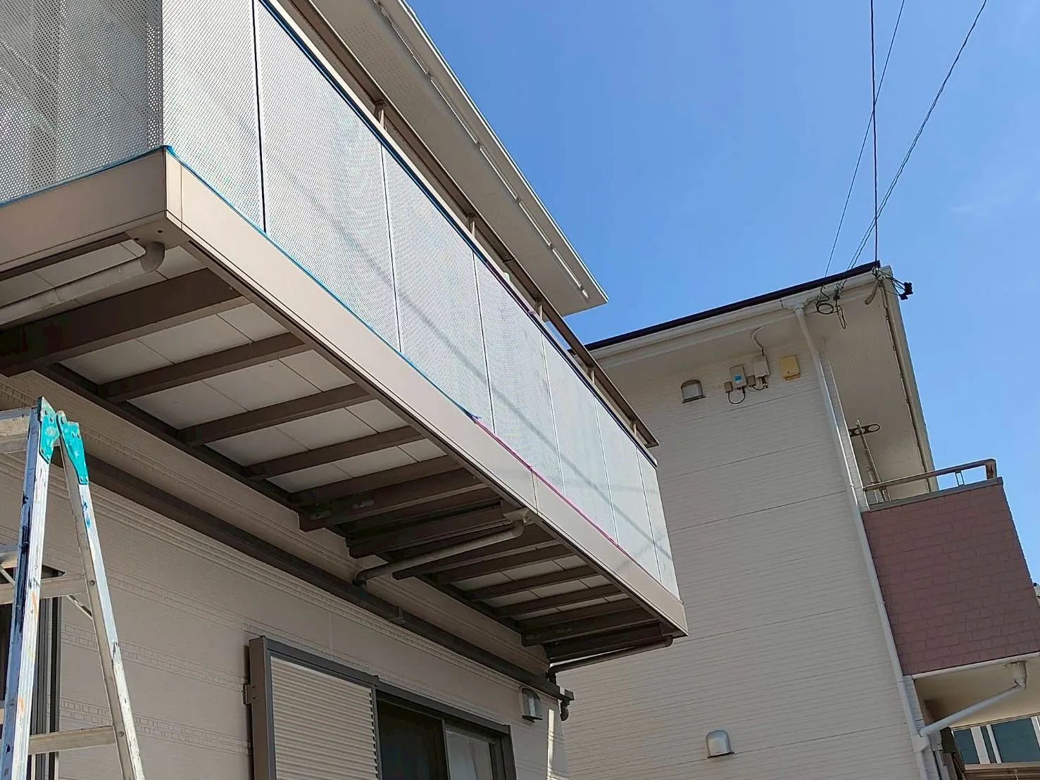 塗装後のベランダ