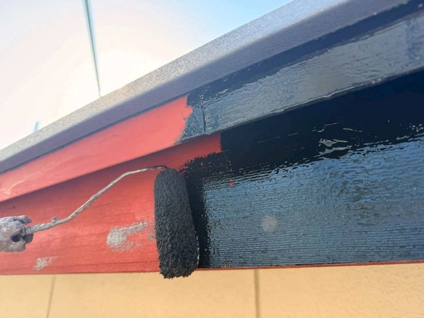 岐阜市鷺山にある邸宅の木部塗装②