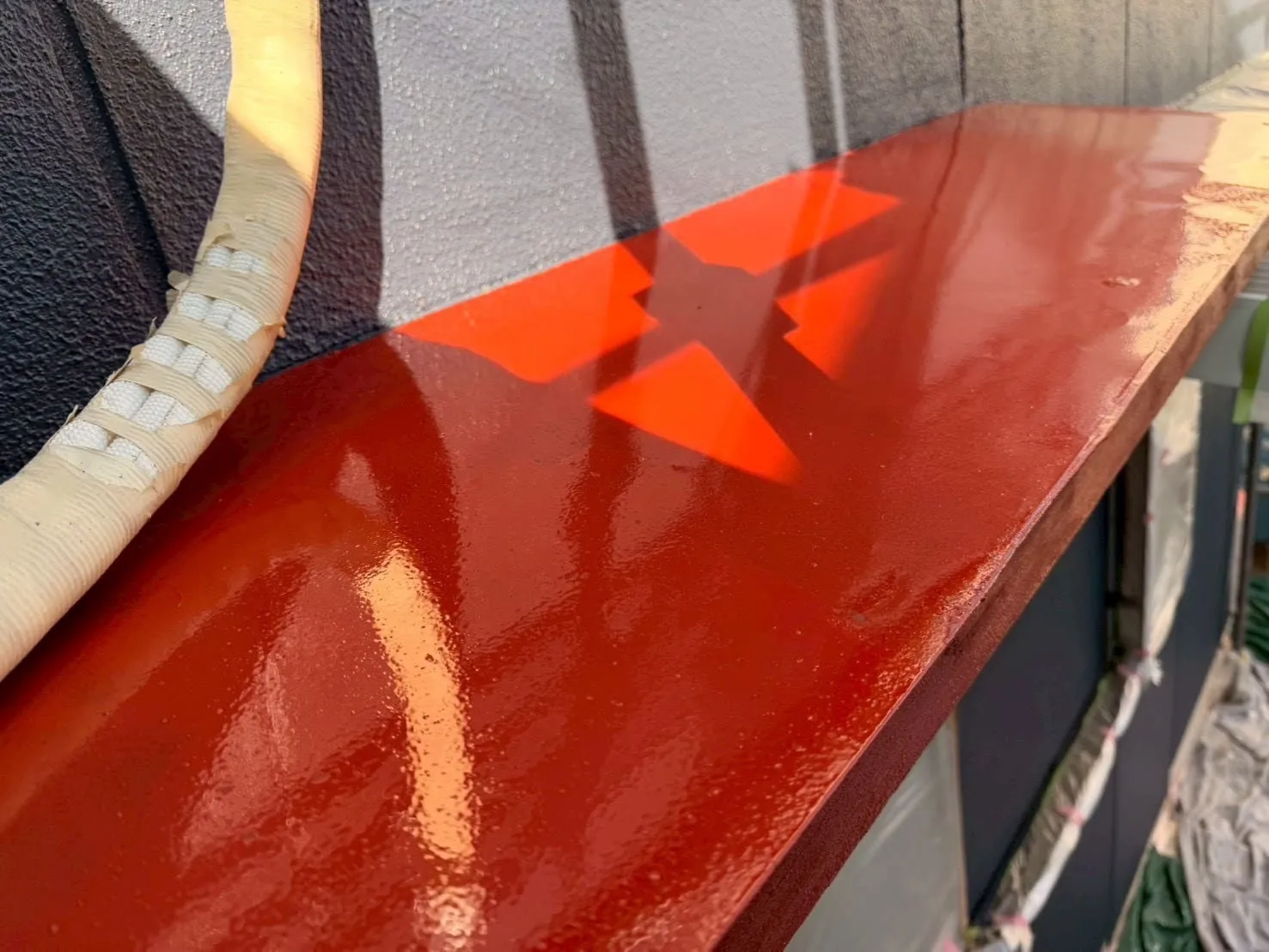 岐阜市鷺山にある邸宅の木部塗装