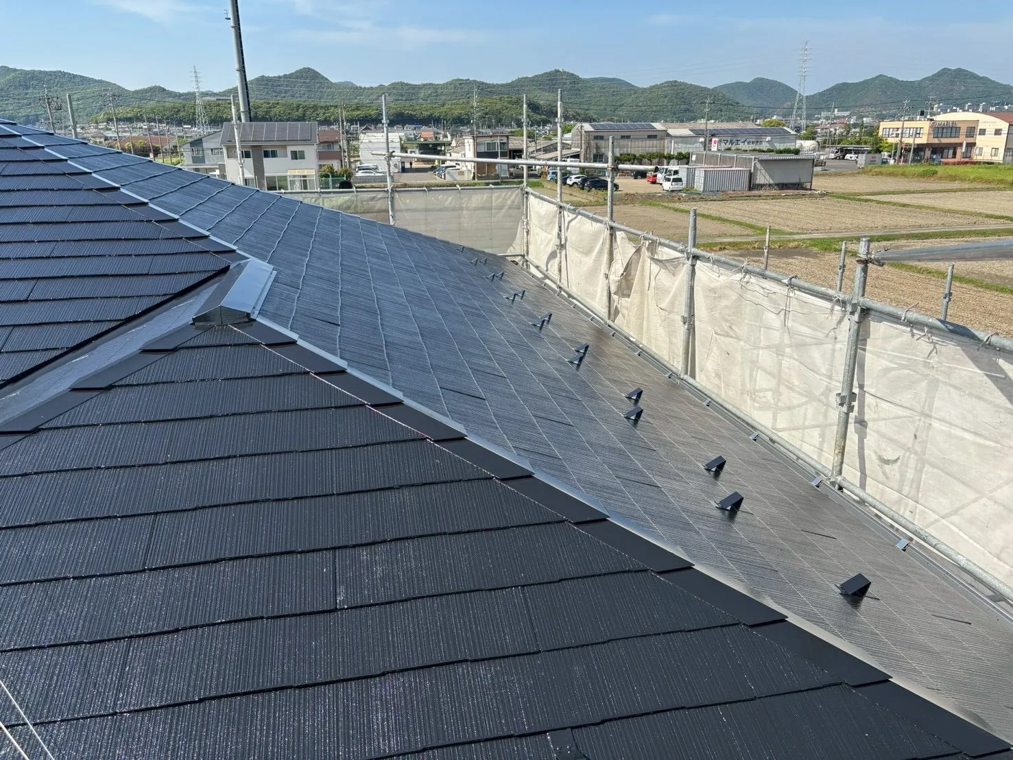 【岐阜市琴塚】戸建て住宅（築30年）｜カラーベスト屋根の塗り替え工事